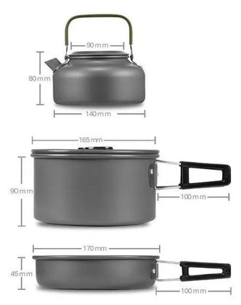 Set Ollas Outdoor Camping Cocinilla